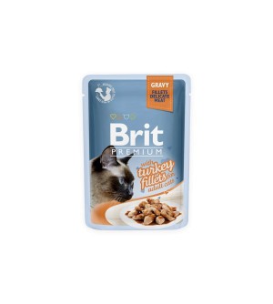 BRIT PREMIUM Cat Delicate kon.Turkey konservai katėms 85g