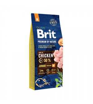 Brit Premium BY NATURE  Junior M sausas maistas šunims