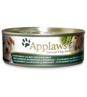 Konservai Applaws Dog Chicken Breast, Beef Liver & Vegetables konservai šunims