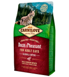 Carnilove Cat Duck & Pheasant Hairball Control sausas maistas katėms