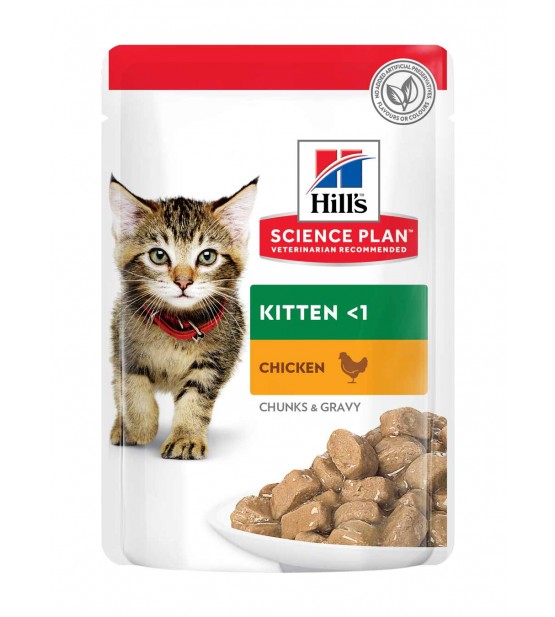 Hills Sp Feline Kitten Chicken pouch konservai katėms