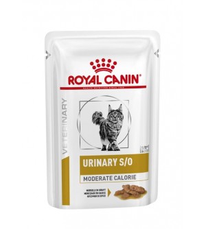 Royal Canin VD Feline Urinary S/O Moderate Calorie pouch gabalėliai padaže