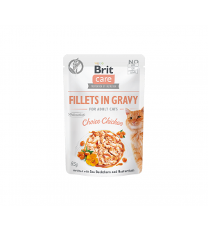 Brit Care Cat konservai katėms Fillets in Gravy Choice Chicken