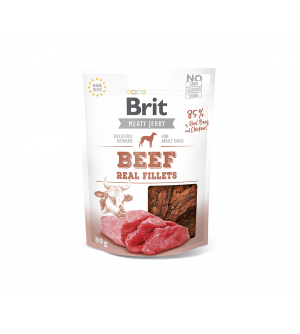 Brit Jerky Beef Real Fillets skanėstas, 80g