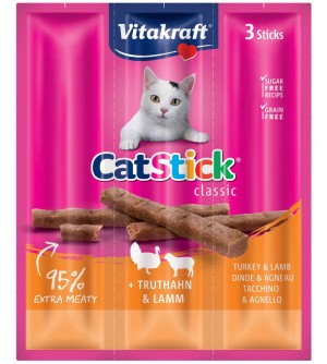 Vitakraft Cat Stick Mini kačių skanėstas su kalakutiena ir ėriena