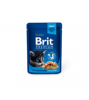 BRIT PREMIUM Cat Pouch Chicken Kitten konservai katėms 100g
