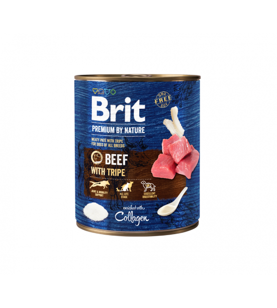 Brit Premium BY NATURE konservai šunims Beef with Tripes