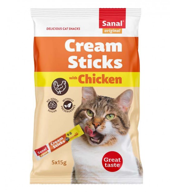 Skanėstai katėms Sanal Cream Sticks Chicken