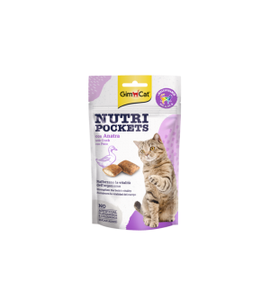 GimCat Nutri Pockets skanėstai katėms su antiena 60g.