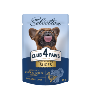 Club 4 Paws Premium Selection konservai su antiena ir kalakutiena padaže suaugusiems šunims