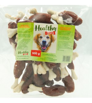 Healthy skanėstas šunims minkšta antiena ir kalcio kauliuku 500g