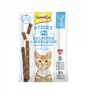 GimCat Sticks skanėstai su lašiša ir menke katėms
