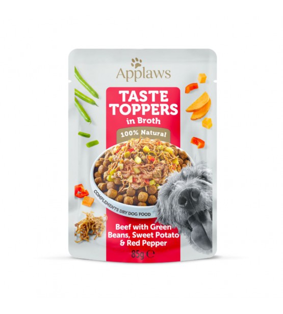 Applaws Taste Toppers sauso pašaro pagardas su jautiena ir daržovėmis sultinyje
