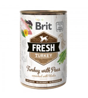 Brit Fresh konservai su kalakutiena ir žirniais šunims