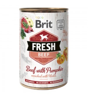 Brit Fresh konservai su jautiena ir moliūgu šunims