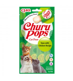 Churu Cat Pops skanėstas su tunu ir vištiena katėms
