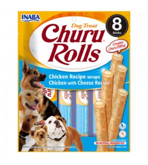 Churu Dog Rolls su vištiena ir sūriu šunims