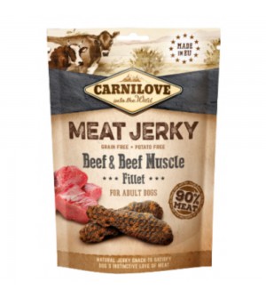 Carnilove Meat Jerky Beef & Beef Muscle Fillet skanėstai šunims
