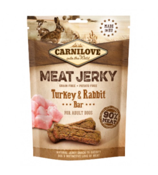Carnilove Meat Jerky Rabbit & Turkey Bar skanėstai šunims