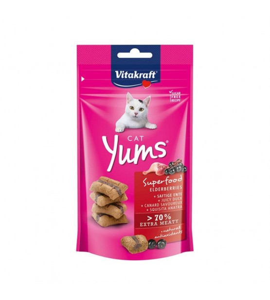 Vitacraft Cat Yums skanėstai su antiena ir šeivamedžio uogomis katėms