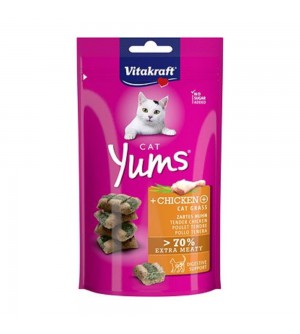Vitacraft Cat Yums skanėstai su vištiena ir kačių žole katėms