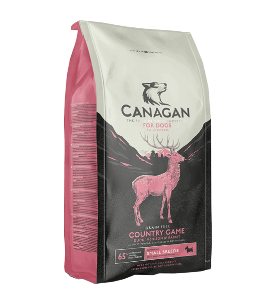 Canagan Country Game sausas maistas su antiena, triušiena ir elniena mažų veislių šunims