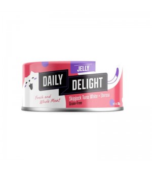 Daily Delight konservai su tunu ir mailiumi drebučiuose katėms