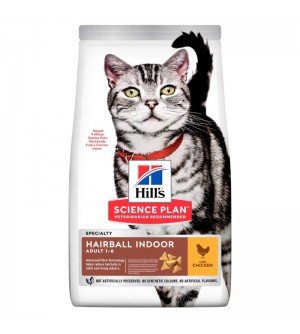 Hill's Science Plan Feline Adult Hairball / Indoor Chicken sausas maistas katėms