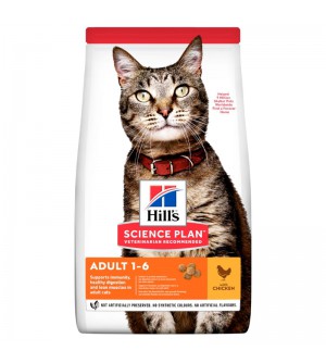 Hill's Science Plan Feline Adult Optimal Care Chicken sausas pašaras katėms