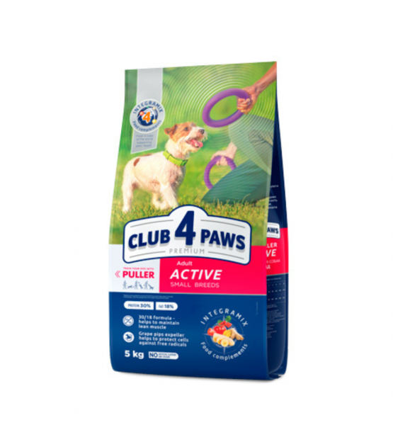 Club4Paws Active sausas pašaras mažų veislių šunims