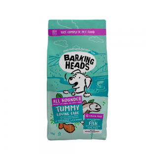 Barking Heads All Hounder Tummy Lovin' Care Fish sausas pašaras su žuvimi šunims