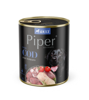 Piper konservai su menke ir pomidorais šunims