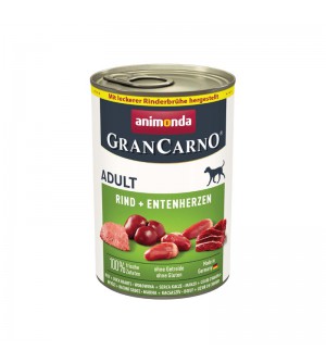 Animonda Gran Carno Adult konservai šunims su jautiena ir ančių širdelėmis