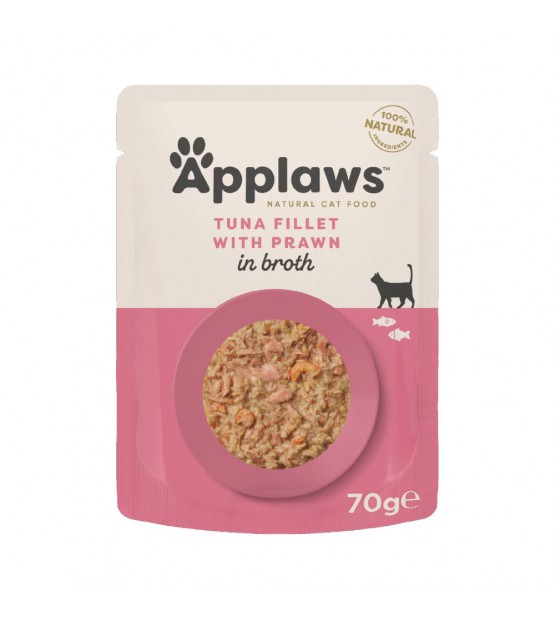 Applaws Cat Tuna Fillet & Pacific Prawn pouch konservai katėms